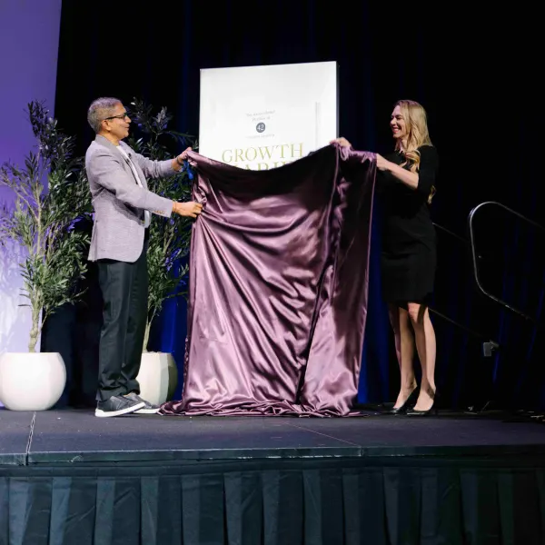 Sudheer Koneru and Jenny Woodcock unveil the cover of Growth Diaries