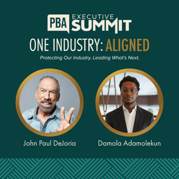 Graphic announcing headlines at PBA Executive Summit