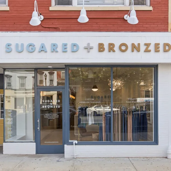Outside shot of Sugared + Bronzed in Hoboken