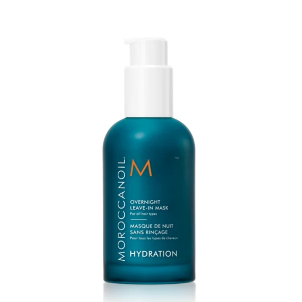 a bottle of Moroccanoil Overnight Leave-in Mask