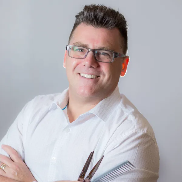 A man with crossed arms.