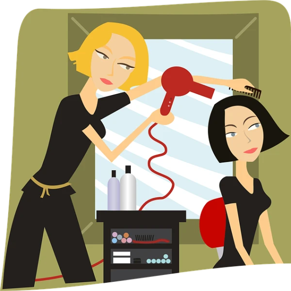 animated stylist and client