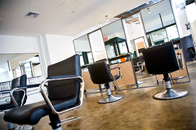 Inside view of a hair salon