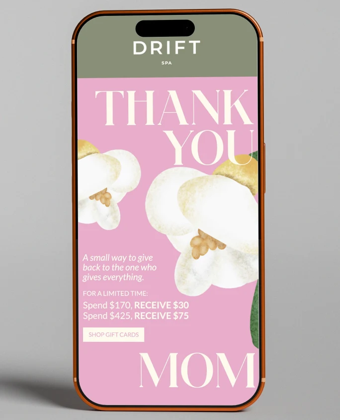 Mockup of Mother's Day Email