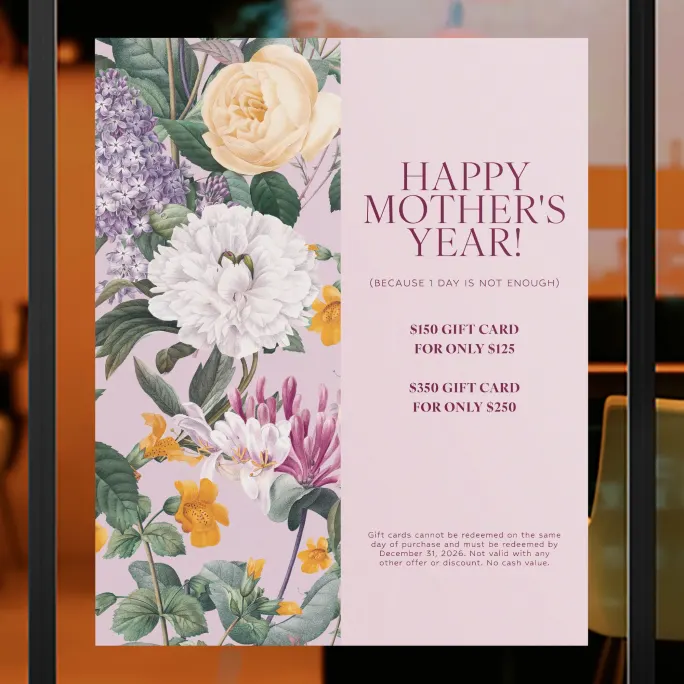 Mirror Cling of JAX Mother's Day Campaign