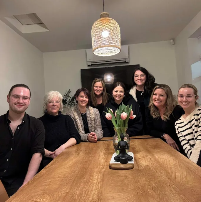 The Avalon Care Committee meets to plan the salon's philanthropic activities.
