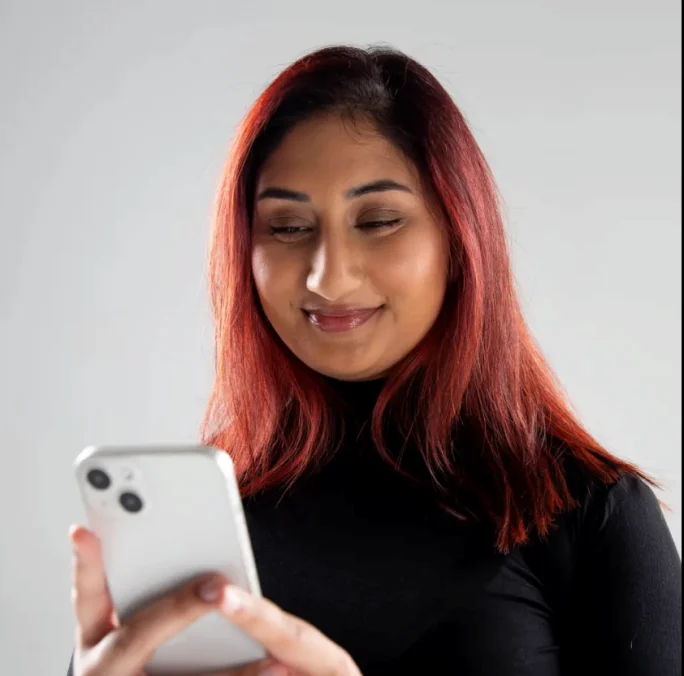 Consumer receives a text message