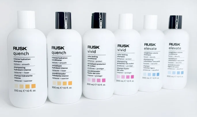 A haircare product lineup