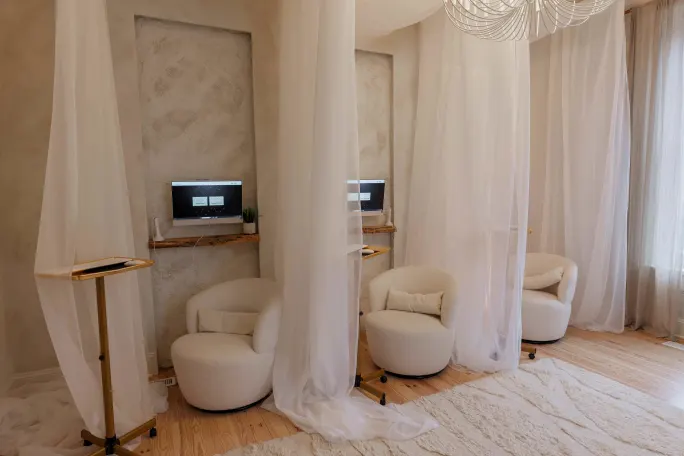 The consultation room at The Head Spa Sanctuary. 