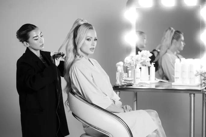 Shot by Giel DOMEN & Kenneth VAN DE VELDE, known in the space for their artistic flair and detail, the campaign captures Paris in ultra-glam hair looks, styled by celebrity hairdresser