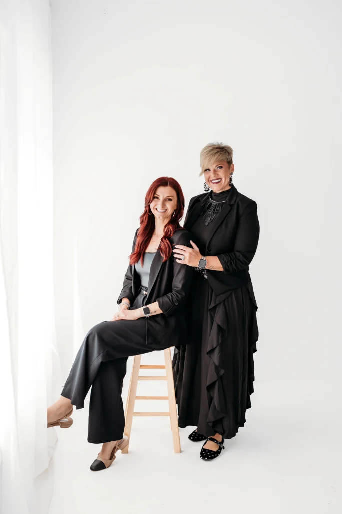 The owners of Genesis Salon and Spa in an elegant pose.