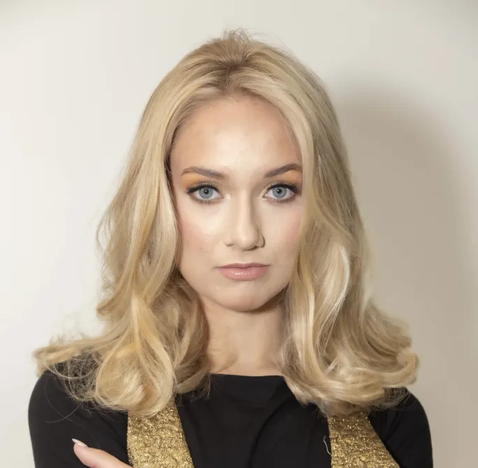 Woman with blonde hair