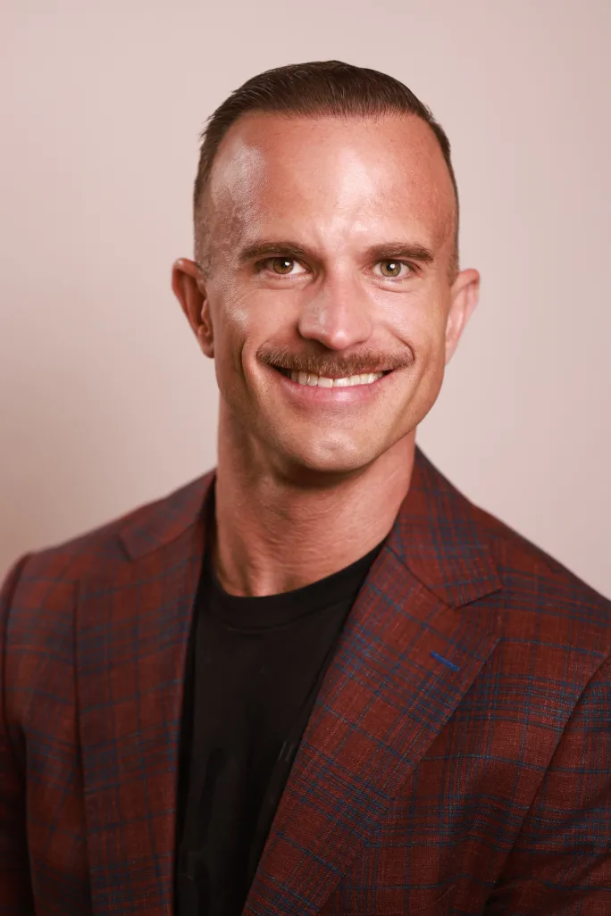 A man in a suit jacket