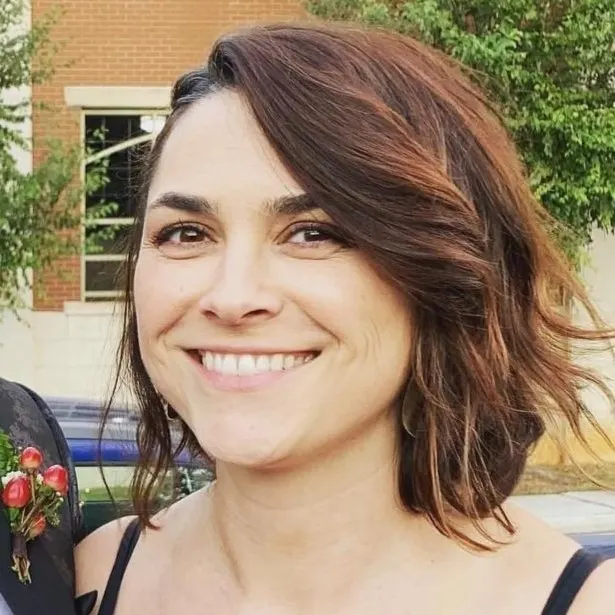 A smiling woman