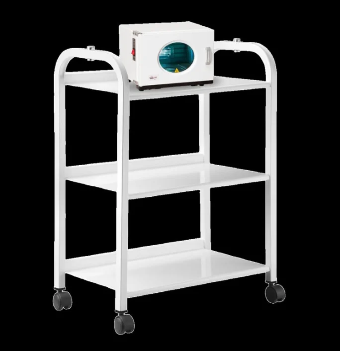 Minerva offers this Equipro kit, which comes with a TM-3 Standard Skin Care Mobile Cart and a Mini Hot-Cabi UV Sanitizer and Towel Warmer.