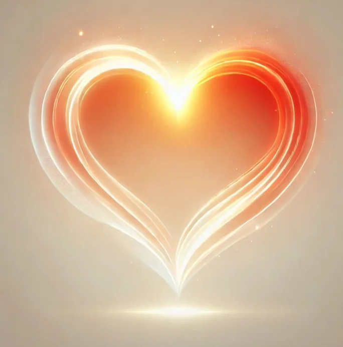 An orange heart