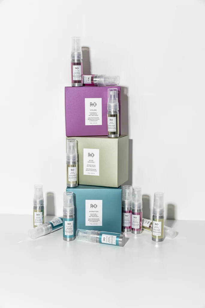 An arrangement of R+Co's new treatments