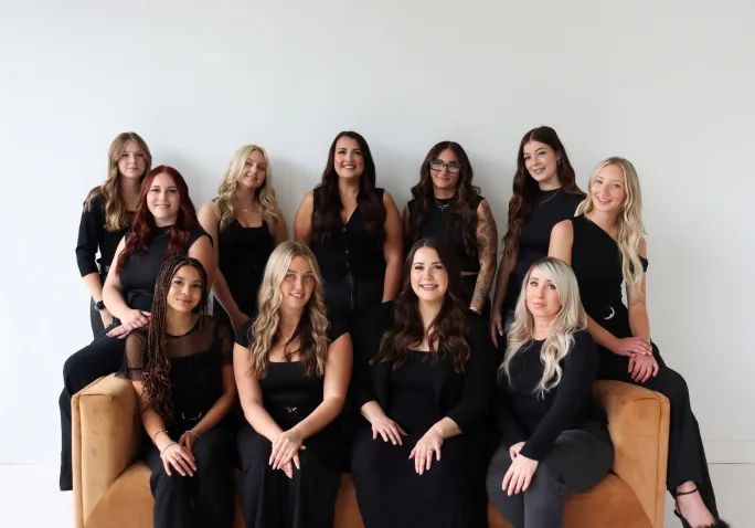A group shot of the team from Raven Hair Co.