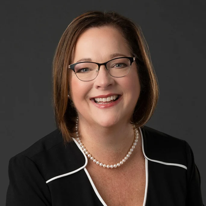 A smiling woman