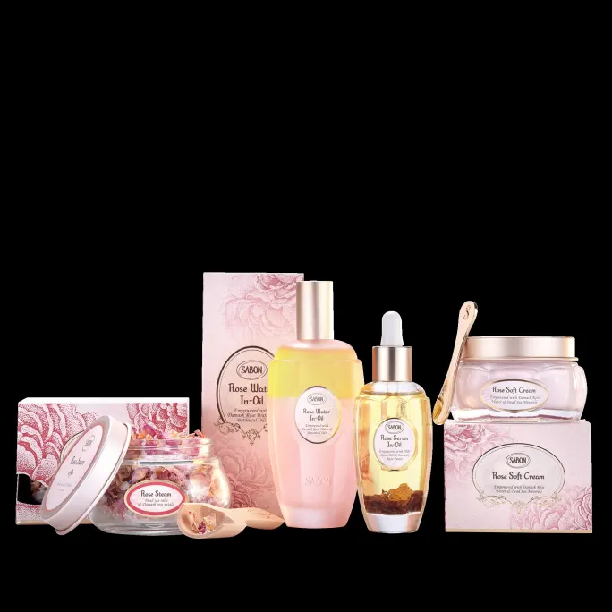 A line of skincare products.