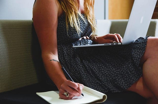 Woman on computer