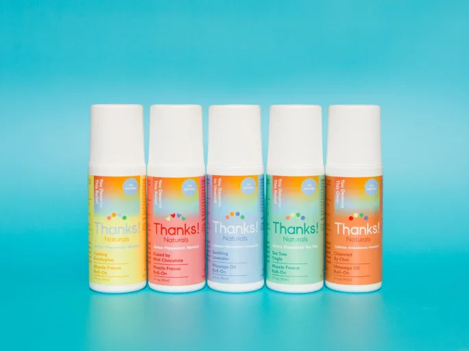 A product lineup of roll-ons.