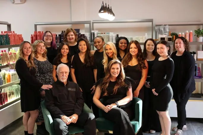 Dressed in black, the team from Thirty Hair