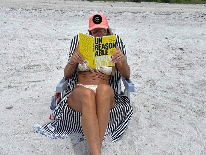 Victoria Marino reading Unreasonable Hospitality