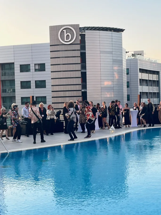 A pool party