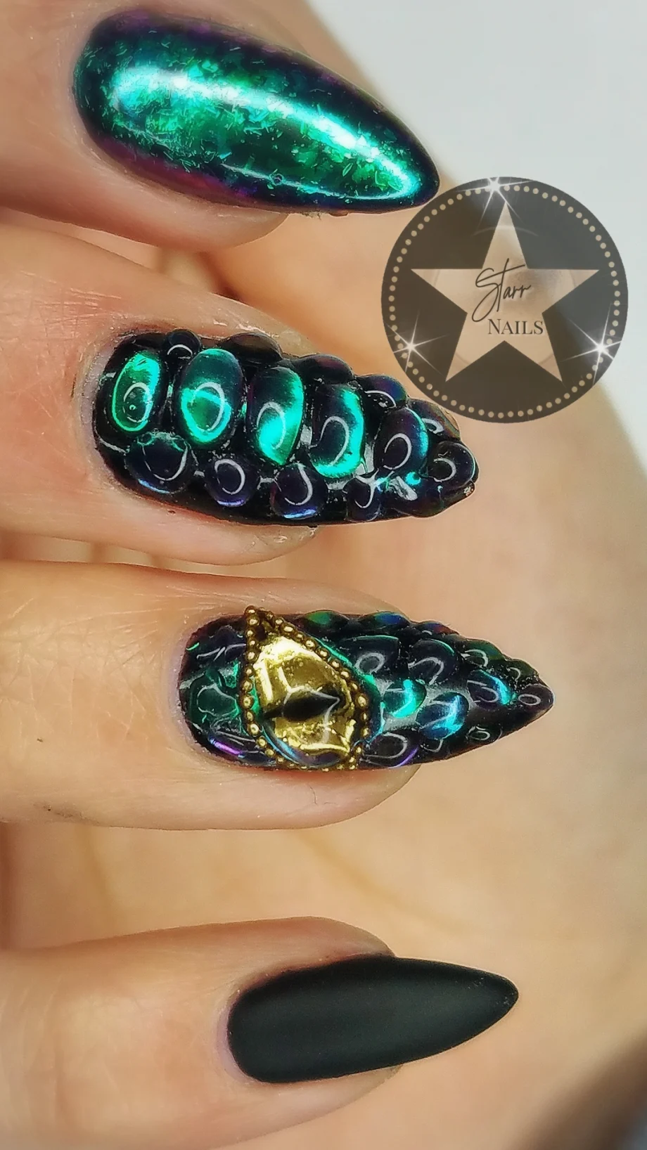 Day 104: Game of Thrones Dragon Eye Nail Art