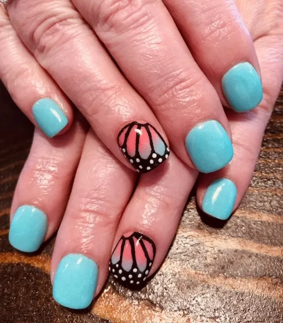 Day 107: Butterfly Wing Nail Art