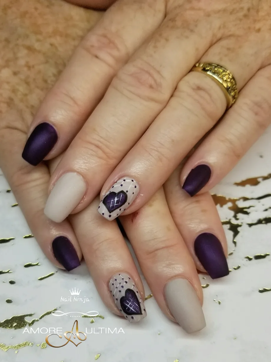 Day 119: Heart and Glitter Nail Art