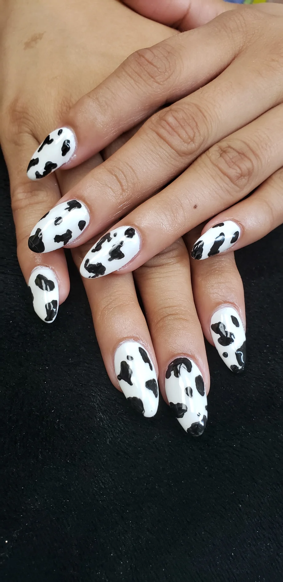 Day 131: Cow Print Nail Art