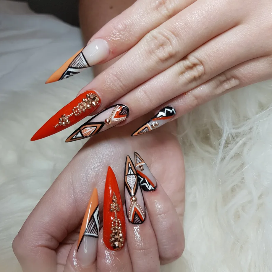 Day 147: Detailed Abstract Nail Art