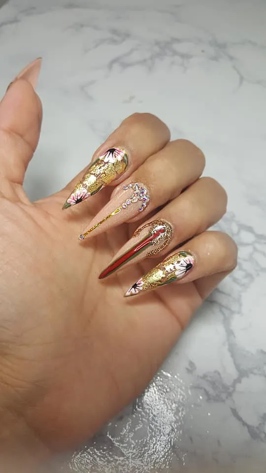 Day 149: Floral and Abstract Nail Art