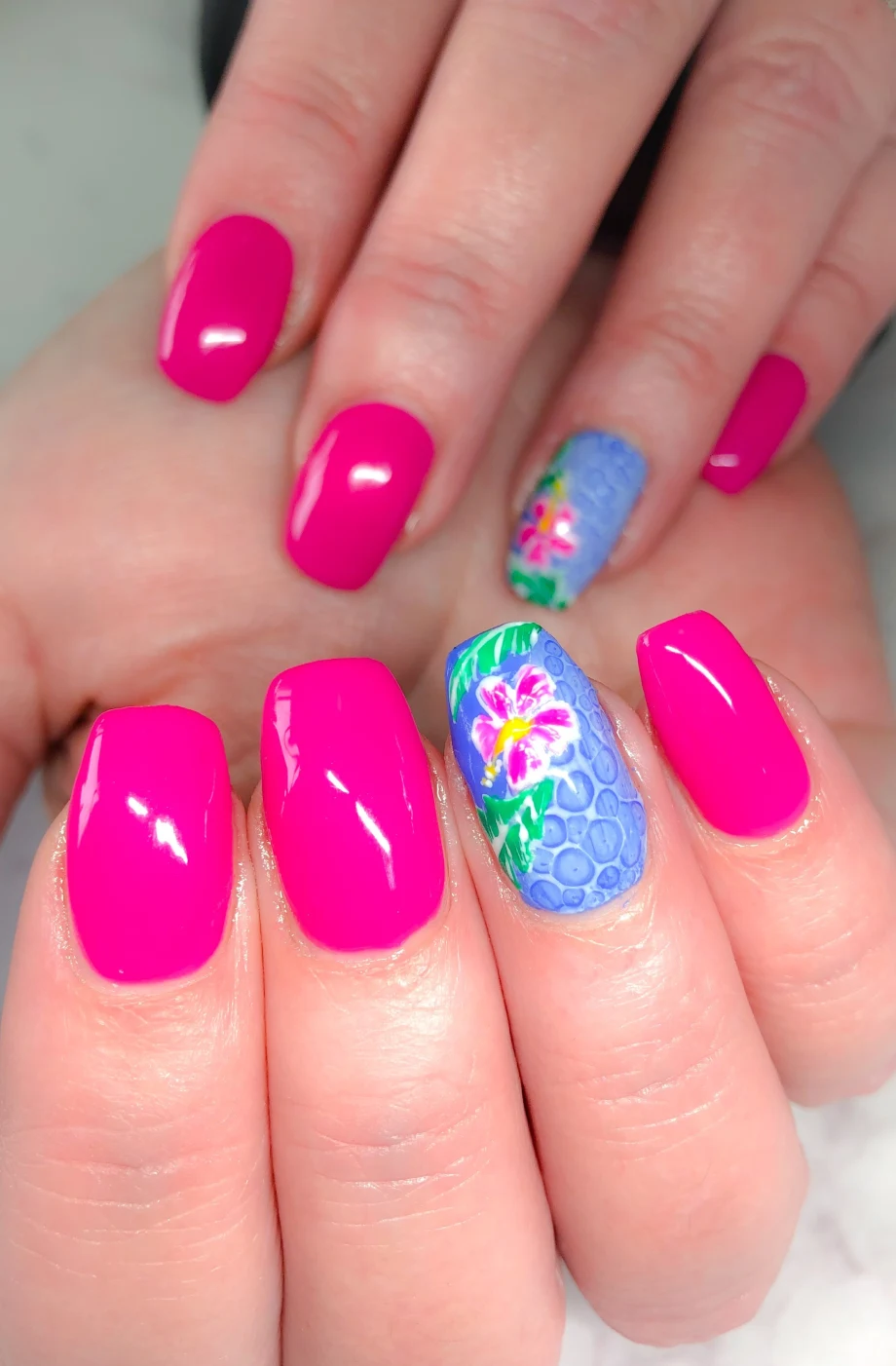 Day 161: Summer Flower and Butterfly Wing Nail Art