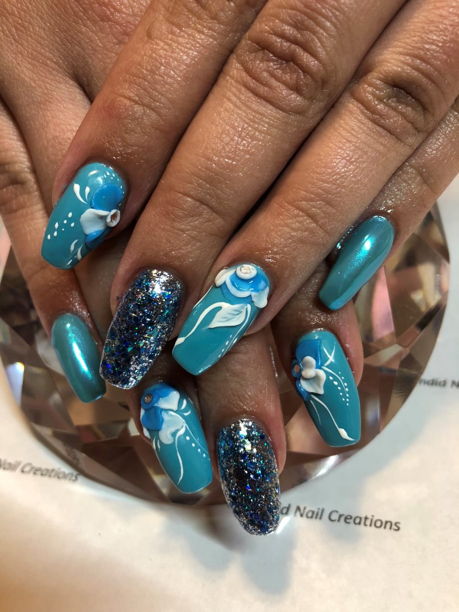 Day 164: 3-D Petal Nail Art