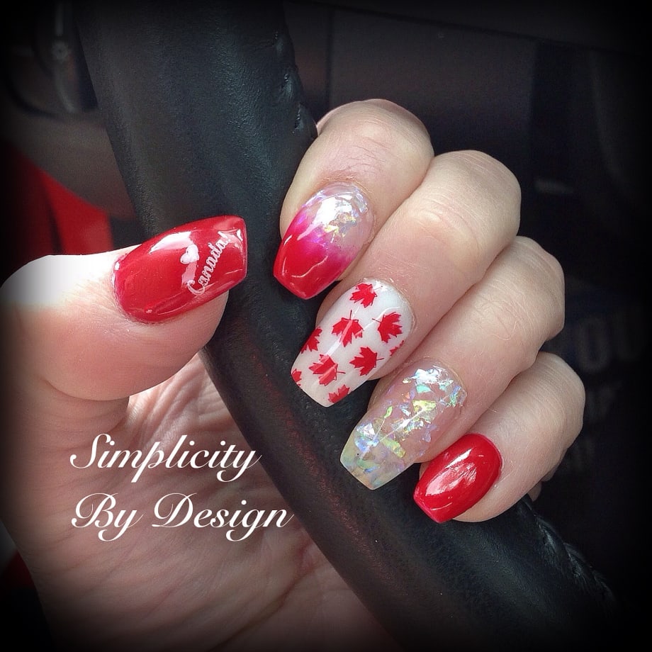 Day 182: Canada Day Nail Art