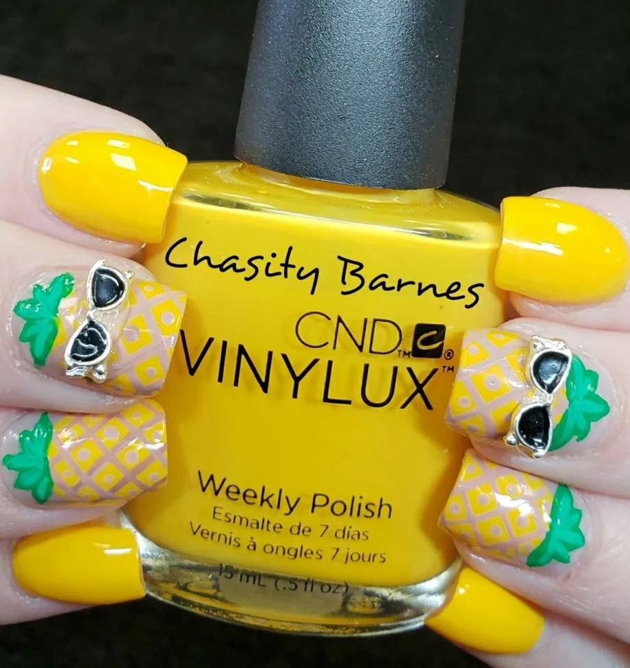 Day 184: Cool Pineapple Nail Art