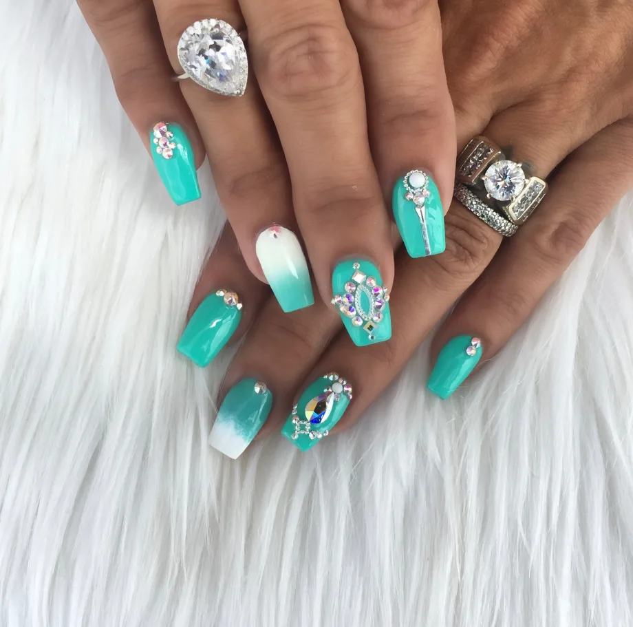 Day 78: Studded and Blinged Nail Art