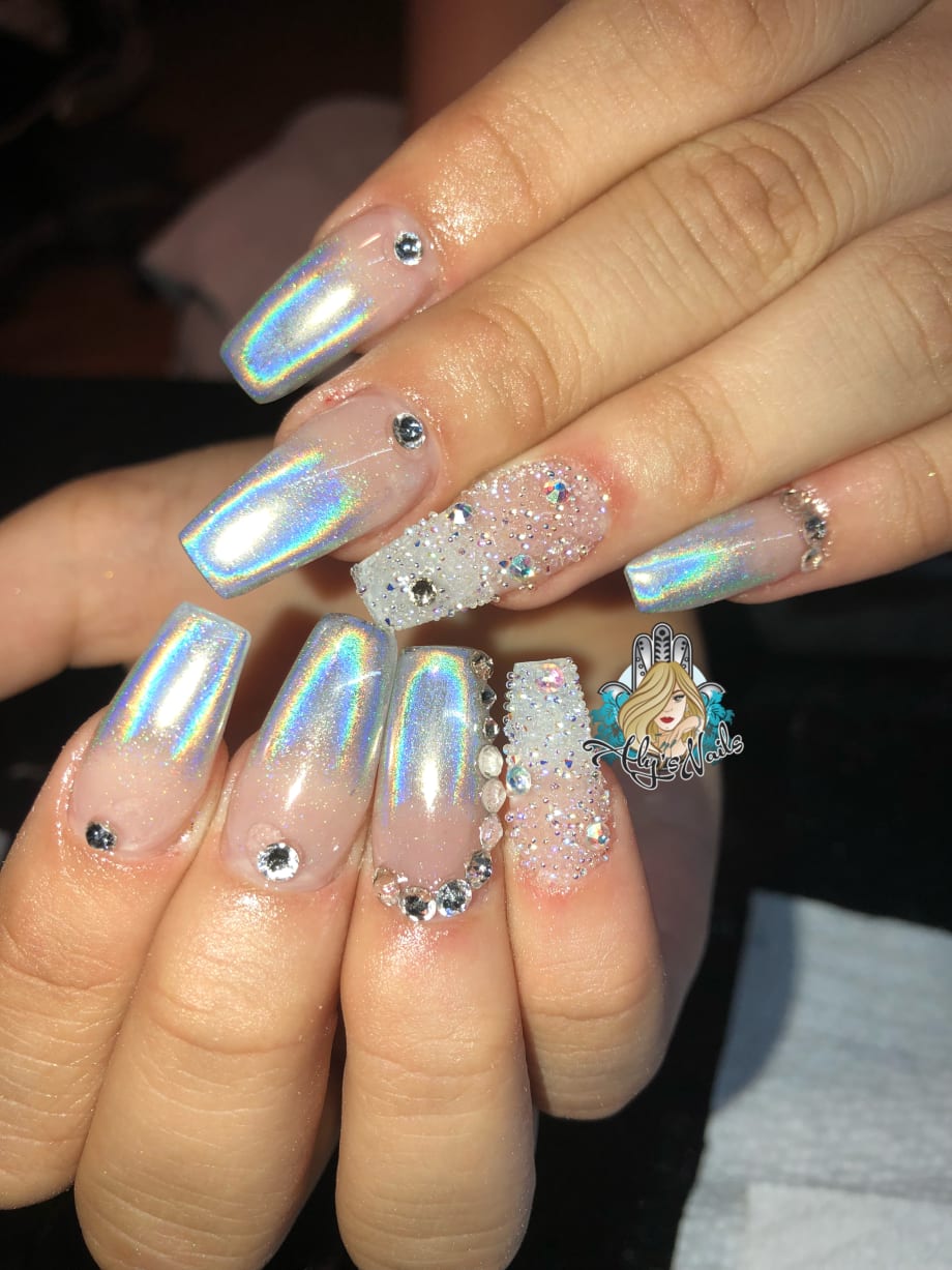 Day 87: Holographic Ombre Nail Art