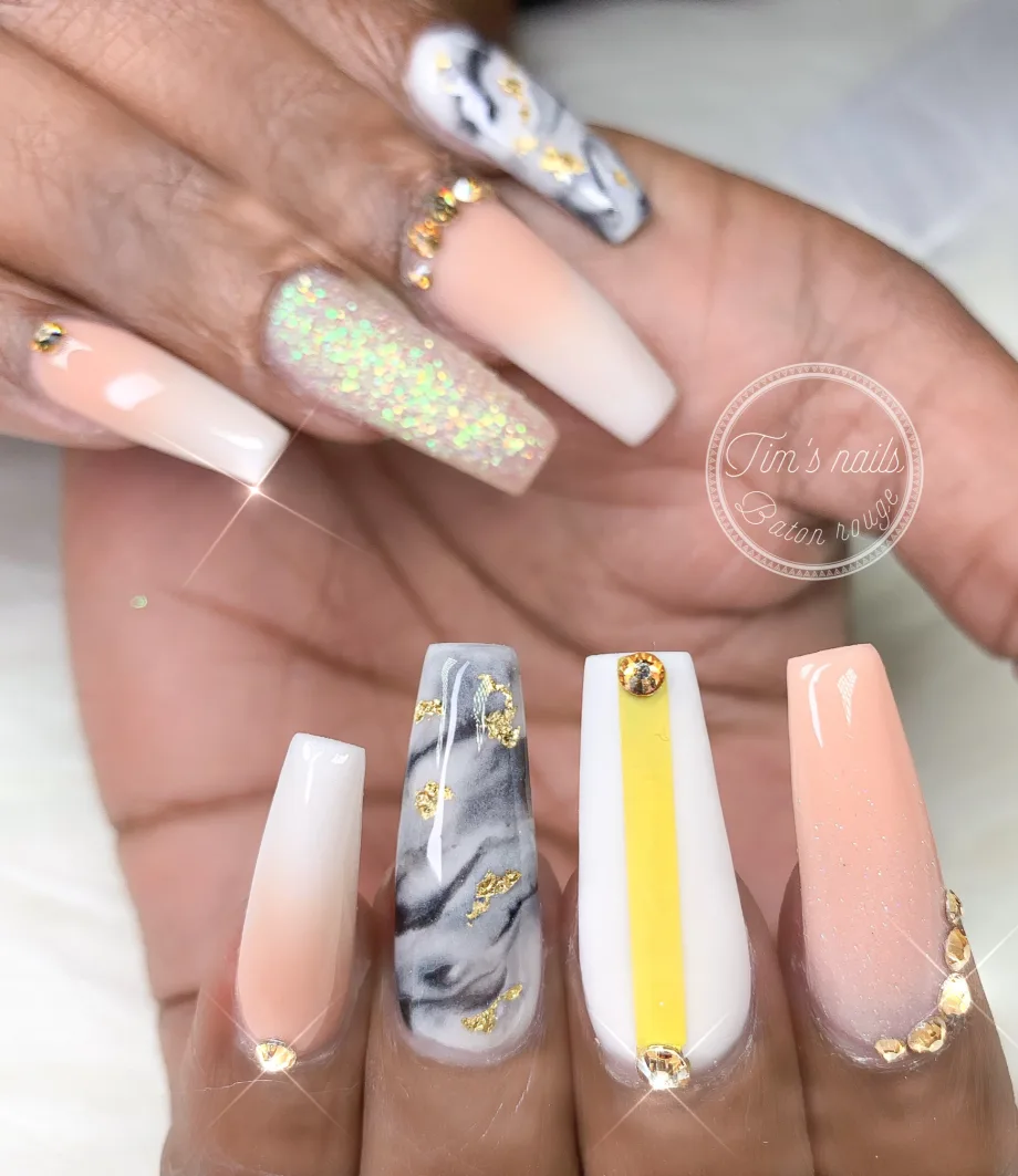Day 93: Marble and Ombre Nail Art