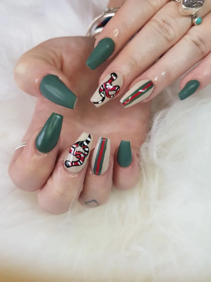 Day 205: Fashion and Abstract Nail Art