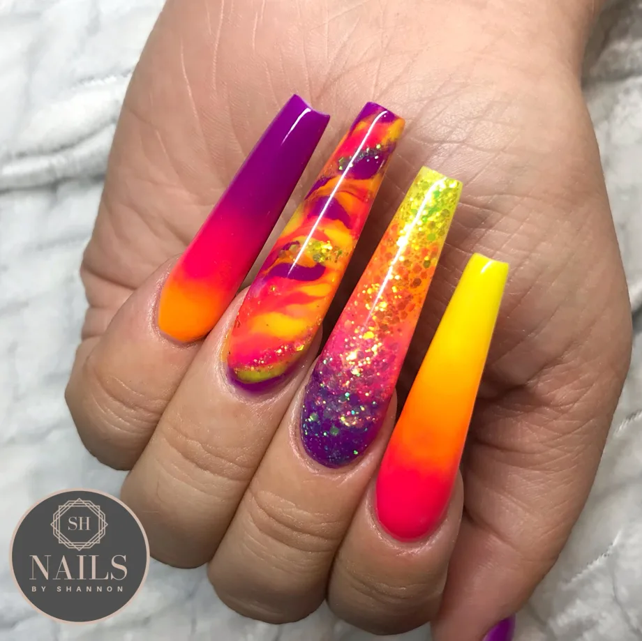 Day 210: Colorful Summer Nail Art