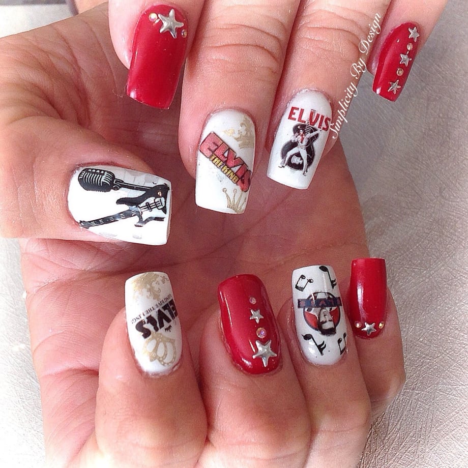 Day 220: Elvis Nail Art