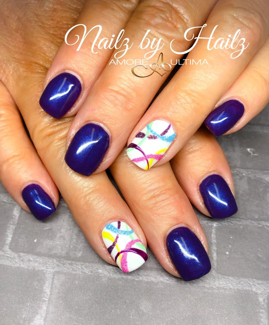 Day 238: Abstract Accent Nail Art
