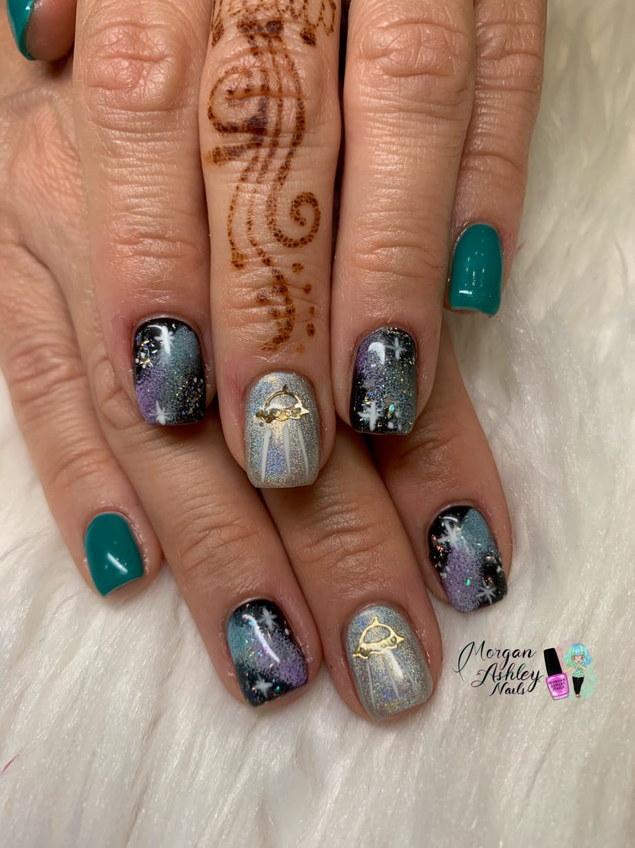 Day 241: Space Nail Art