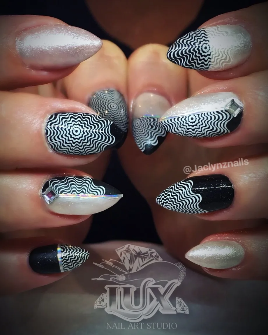 Day 247: Glitter and Illusion Nail Art
