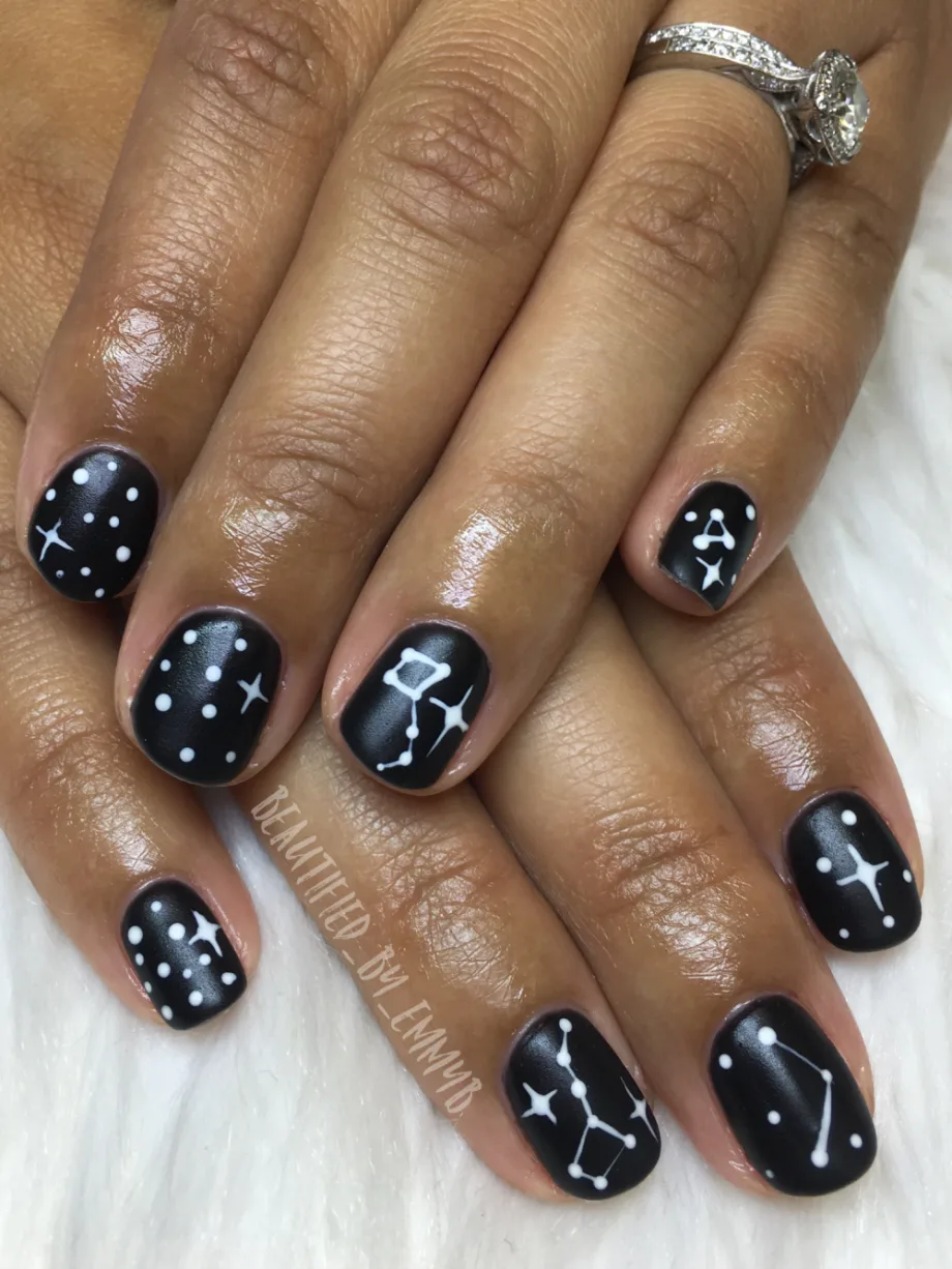 Day 253: Constellation Nail Art