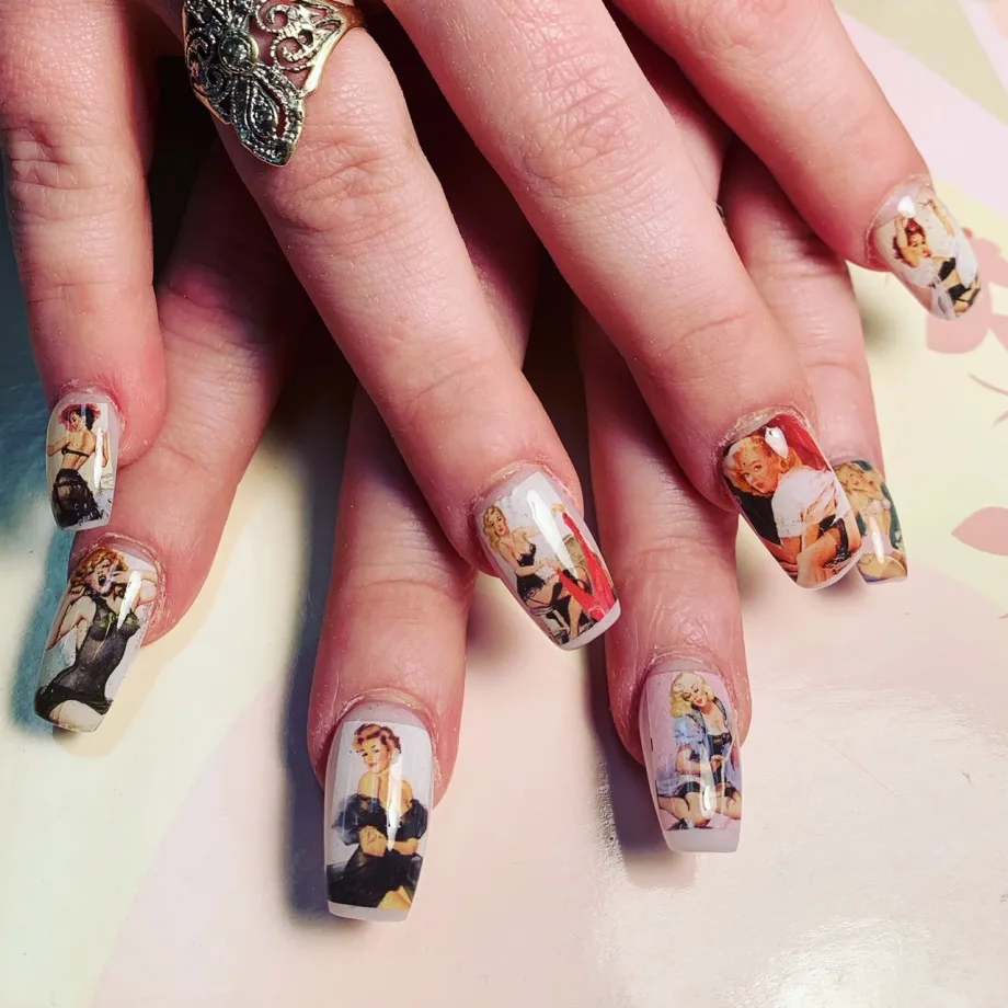 Day 254: Vintage, Camo, and Colorful Nail Art